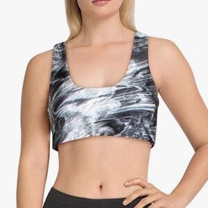 🆕 Betsey Johnson Liquid Swirl racerback sports bra large
